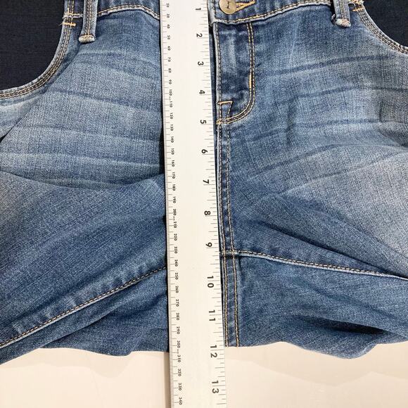 INGRID + ISABEL Jeans 12 Maternity Stretch-Panel Bootcut Blue Dark Wash - Picture 10 of 11